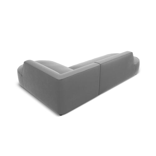Cosmopolitan Design - Modulaire hoekbank rechts Siena 4-zits, flueel grijs - 180x273x69cm