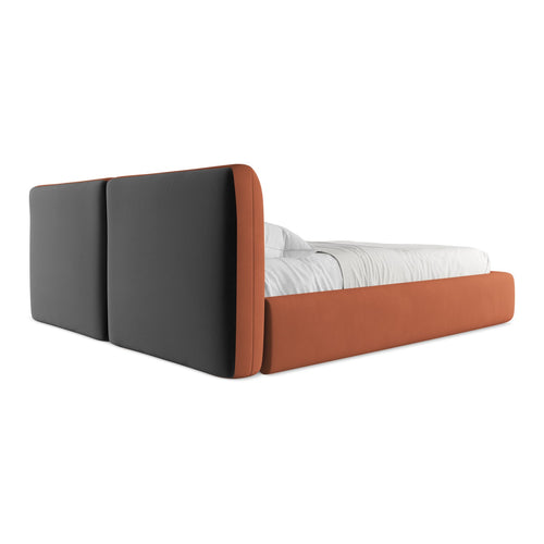 LaMiaSofa Bed met opbergruimte MILANO - Chenille - Terracotta - 200x228x82