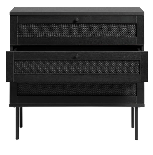 Rebellenclub Dressoir Berley - Zwart met Rattan - vtwonen shop