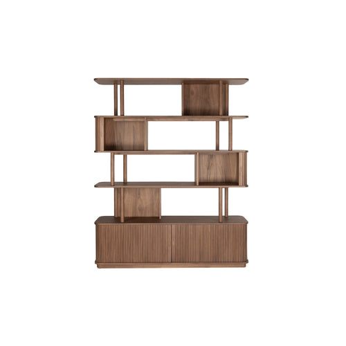 Zuiver Barbier Boekenkast/ Wandkast Walnoot - Bruin