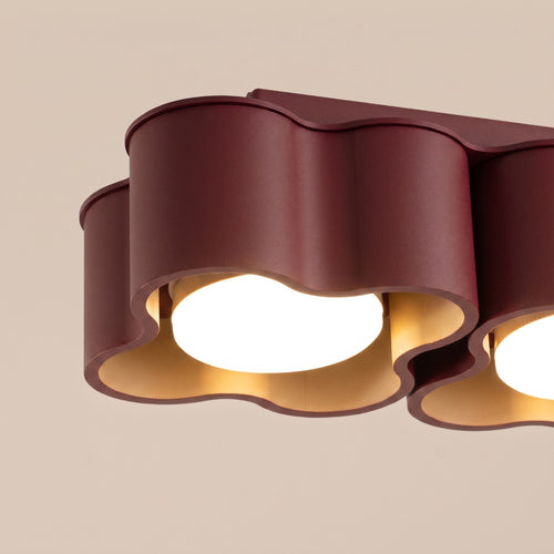 Sollux Lighting Plafondlamp OVIO 2 bordeaux Gx53 - 24,5x12x8cm