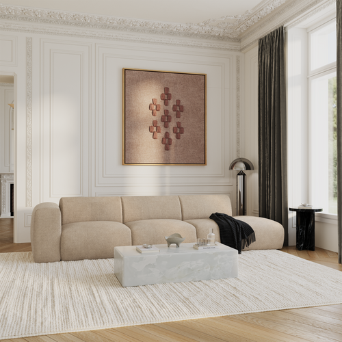 Sia Home - Rechte bank MYRA - Corduroy - Beige - 310cm - vtwonen shop