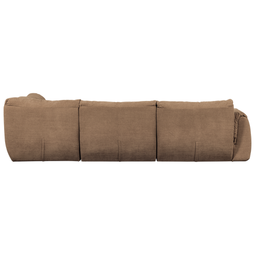 WOOOD hoekbank rechts Baggy - Geweven Chenille - Bruin - 81x396x214 - vtwonen shop