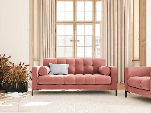 Cosmopolitan Design Bank Bali 2-zits, flueel, roze - 96x152x75cm