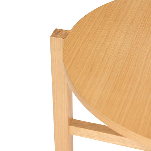 Hübsch salontafel Four - mdf/ovz-fineer/eiken - ø68xh42cm, ø48xh55cm