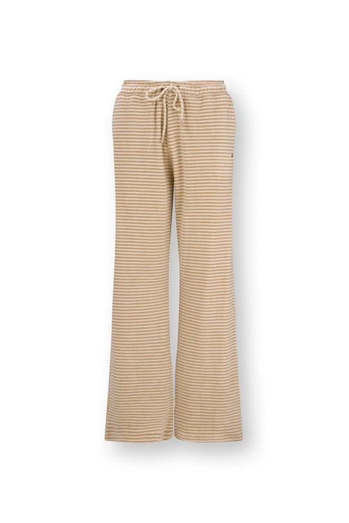 Pip Studio - Britta Pyjamabroek - Dames - Little Sumo Stripe - Zand - XL