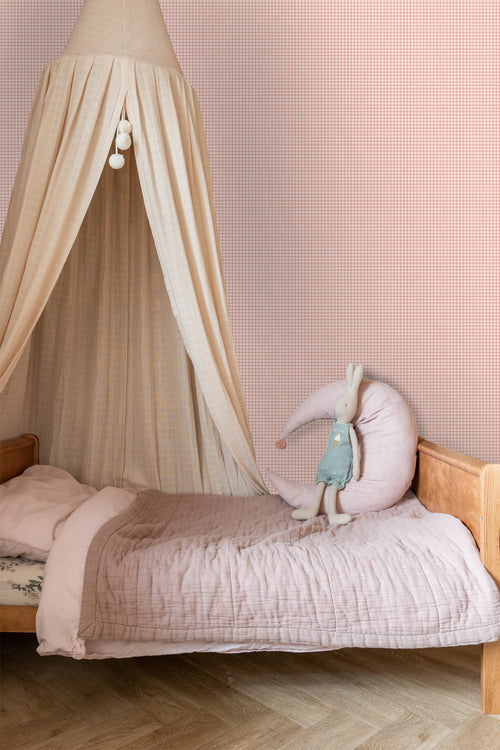 ESTAhome behang strepen terracotta roze - 50 x 900 cm - 131641 - vtwonen shop