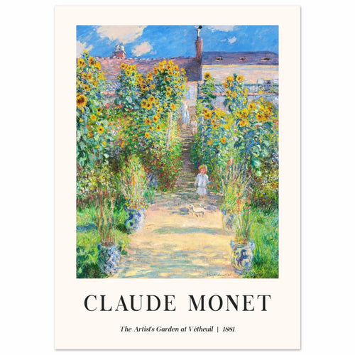 Artfulprints  Claude Monet - The artist's garden at Vétheuil   poster 50x70 cm - vtwonen shop