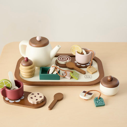 Petite Amélie Houten theeservies - 20 delig - Noyer - vtwonen shop