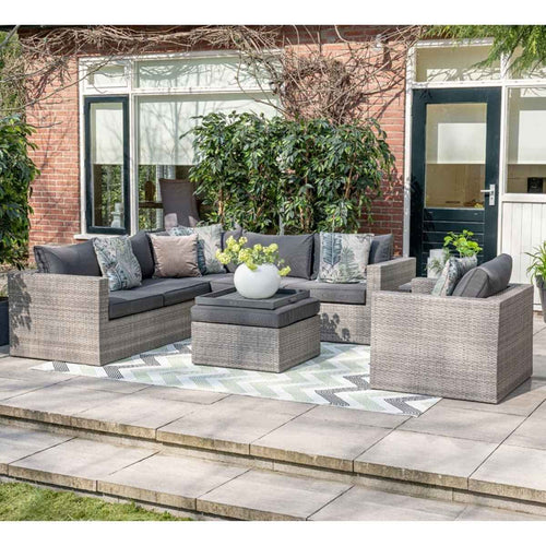 Cayman II lounge set 4-delig - organic grey/antraciet