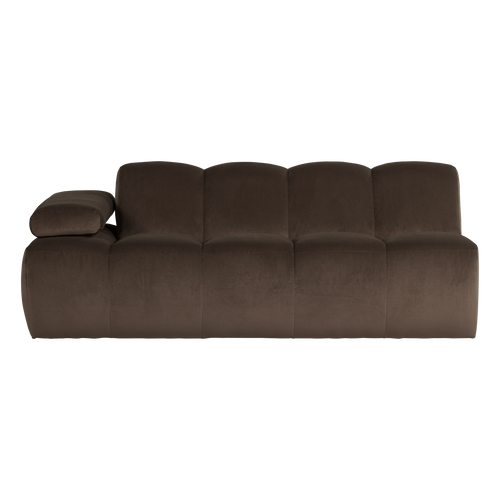 WOOOD 2-zits bank arm links Mojo - Velvet - Bruin - 74x204x97