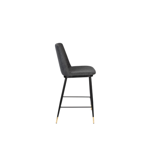 Housecraft Living Lionel Barkrukken rugleuning 65 cm Donkergrijs - Set van 2