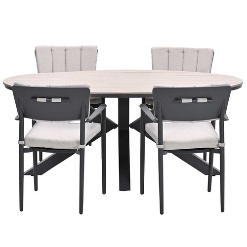 Garden Impressions tuinset Dane - Tulli - donker grijs - 180x115 cm - 5-delig - vtwonen shop