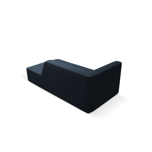Cosmopolitan Design - Ligstoel rechts Siena structurele stof marineblauw - 181x93x69cm