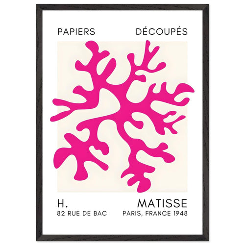 Artfulprints Poster met Lijst Matisse – Dreamy coral flower pink   - 50x70 cm - Roze