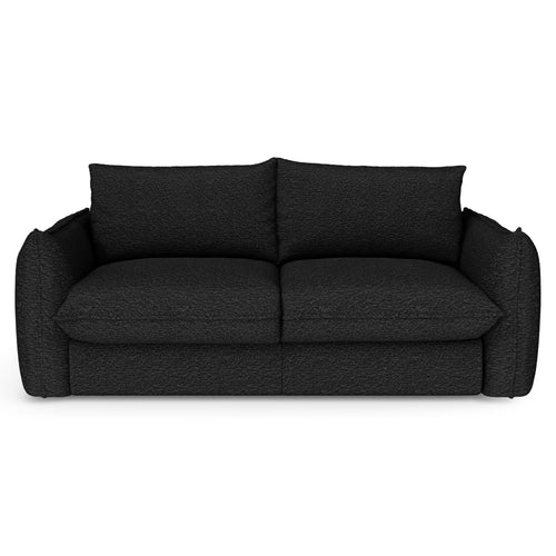 Premium Interiors - Snel uitklapbare slaapbank ICON - bouclette donker antraciet 208cm