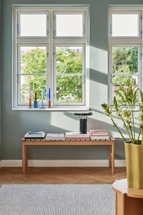 Hübsch draagbare lamp BringMe - staal - ø25xh28cm
