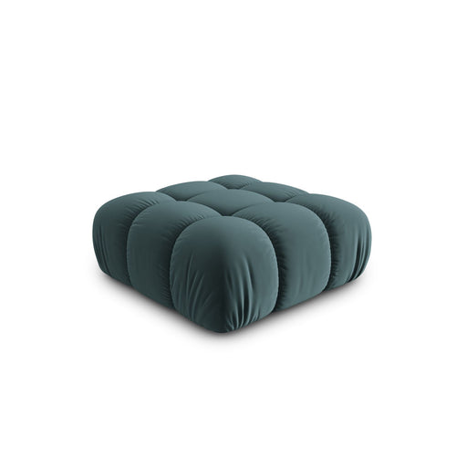 Cosmopolitan Design - Poef Cortina flueel turkoois - 94x94x43cm