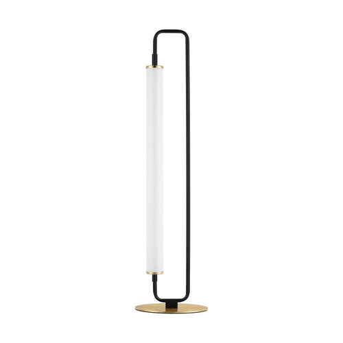 Nova Luce WETRO Geïntegreerde LED-tafellamp, matzwart, gouden LED, 20W, 1359lm, 3000K, aan/uit-schakelaar.