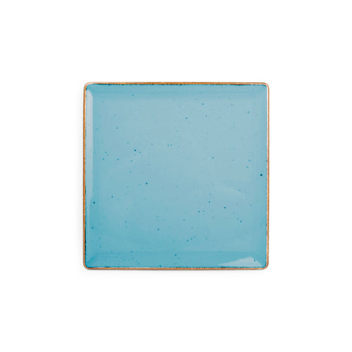 Bonbistro - Plat bord 20,5x20,5cm blauw Collect - Set van 6