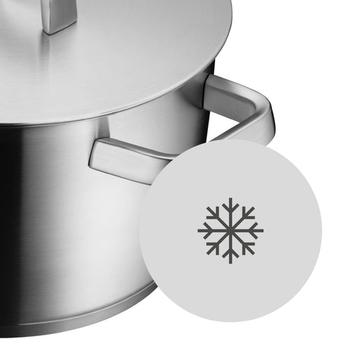 WMF Iconic 2-delige set kookpan hoog - Ø220mm + steelpan met deksel - Ø160mm