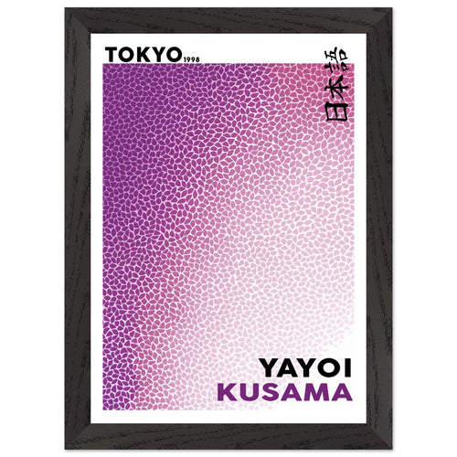 Artfulprints Poster met Lijst Yayoi Kusama - Purple Tokyo 1998   - A4 21x29.7 cm - Paars