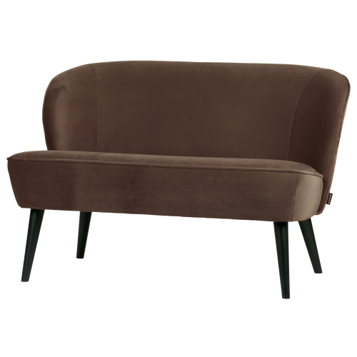WOOOD bankje Sara - Velvet - Donkerbruin - 73x110x72