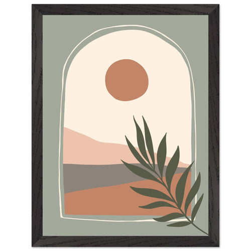 Artfulprints Poster met Lijst Boho – Evening light   - 30x40 cm - Meerkleurig