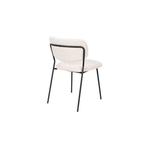 Housecraft Living Jolien Eetkamerstoelen Zwart/Bouclé - Set van 2 - vtwonen shop