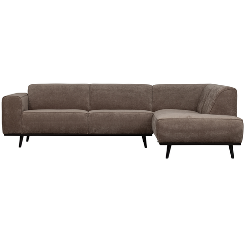 BePureHome hoekbank rechts Statement - Rib - Taupe - 77x274x210 - vtwonen shop