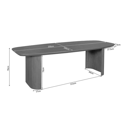 StarFurn Eettafel Maré - Bruin Hout - 200x100x76cm - vtwonen shop