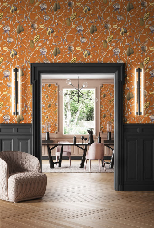 Masureel behang bosrijk landschap terracotta - 53 cm x 10.05 m - 630099 - vtwonen shop