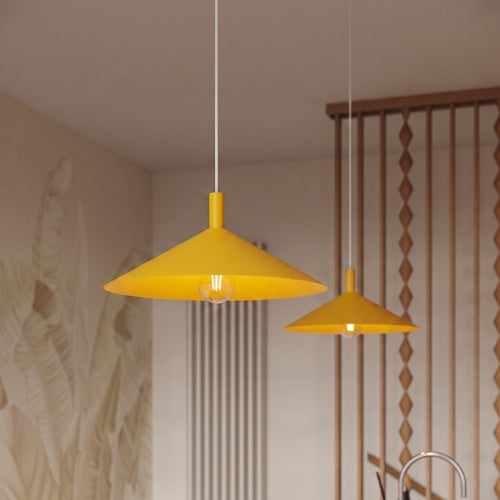 Sollux Lighting Hanglamp NOX 40 geel - 40x40x135cm