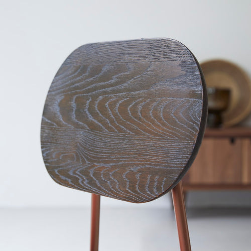 Tikamoon Yutapi - Sienna lage fauteuil van massief eikenhout - Terracotta