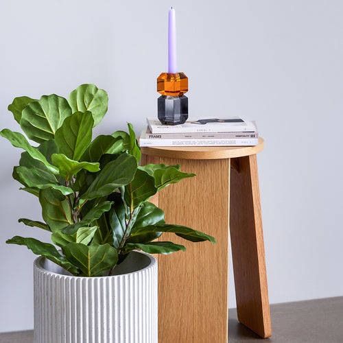 Hübsch kandelaar Gem - kristal - 6x6xh14cm - vtwonen shop