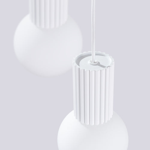 Sollux Lighting Hanglamp HALO 3P wit - 25x25x125cm