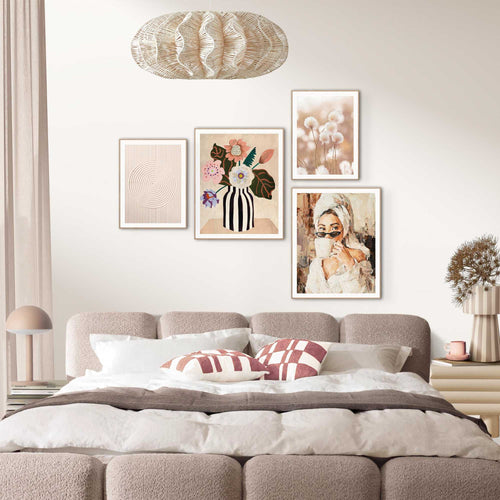 Reinders Zondagochtendgevoel schilderijen set -  beige - hobbyruimte - 50x40cm