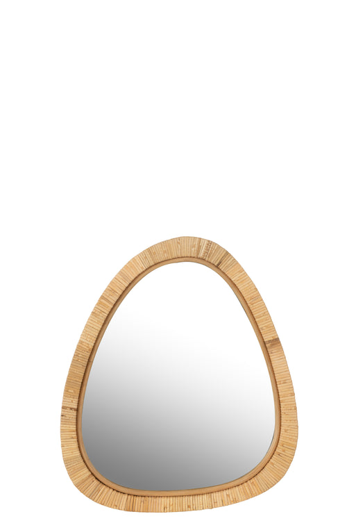 J-Line spiegel Paille - jute/glas - naturel - small - 54 x 46.5 cm