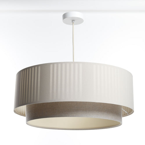 bpskoncept hanglamp Lami Line - linnen & crème - Ø50 cm