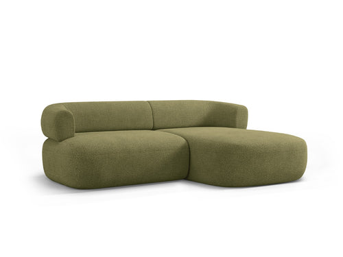 Micadoni rechter hoekbank Jenny 5-zits, boucle groente - 145x200x73cm