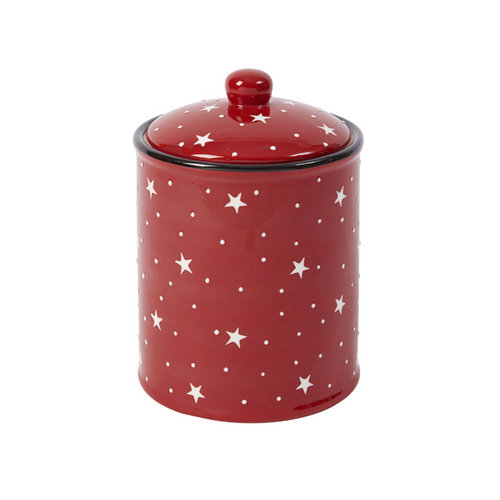 Sia Deco Pot - Keramiek - Rood En Wit - H18 - vtwonen shop