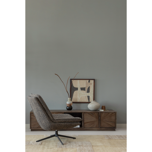 WOOOD wanddeco Anno - Katoen stof - Naturel/Bruin - 90x60x10