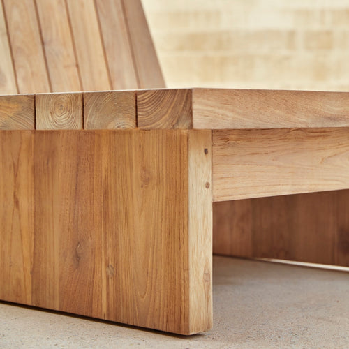 Tikamoon Tuinfauteuil van gerecycled teakhout Joaquin, 1-zit - Naturel