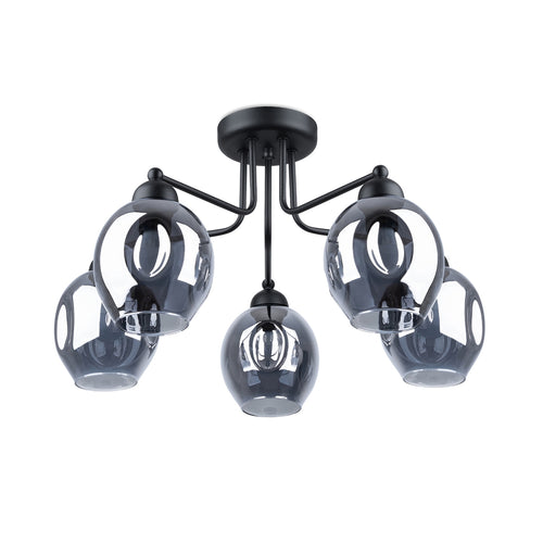 Sollux Lighting Kroonluchter FILLAN 5 zwart - 59x59x36cm