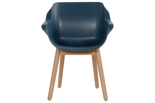 Hartman Tuinstoel Sophie Teak - Donkerblauw Kunststof/Hout - Set Van 2 - vtwonen shop