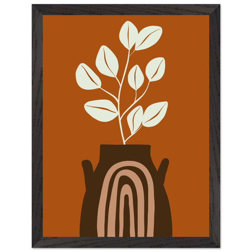 Artfulprints Poster met Lijst Boho – Terracotta life   - 30x40 cm - Terracotta