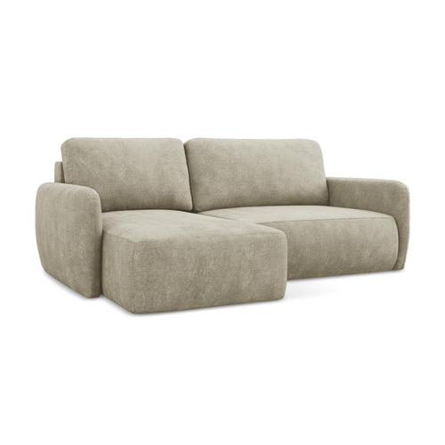 LaMiaSofa hoekbank links Corle - chenille stof - beige - 207x148x86