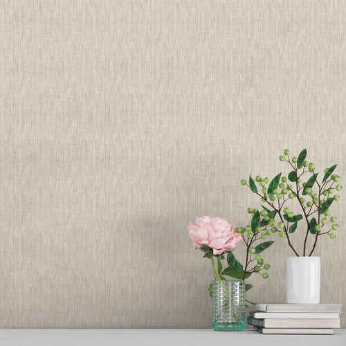 Sanders & Sanders behang linnenstructuur beige - 53 cm x 10 m - 640210