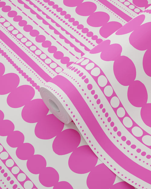 ESTAhome behang kralen fuchsia roze - 0,53 x 10,05 m - 138837