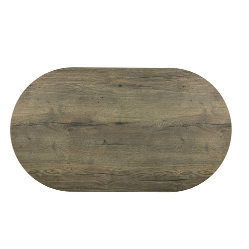 Giga Meubel Eettafel Sylla - Ovaal Donkerbruin Hout - 160x90x75cm - vtwonen shop